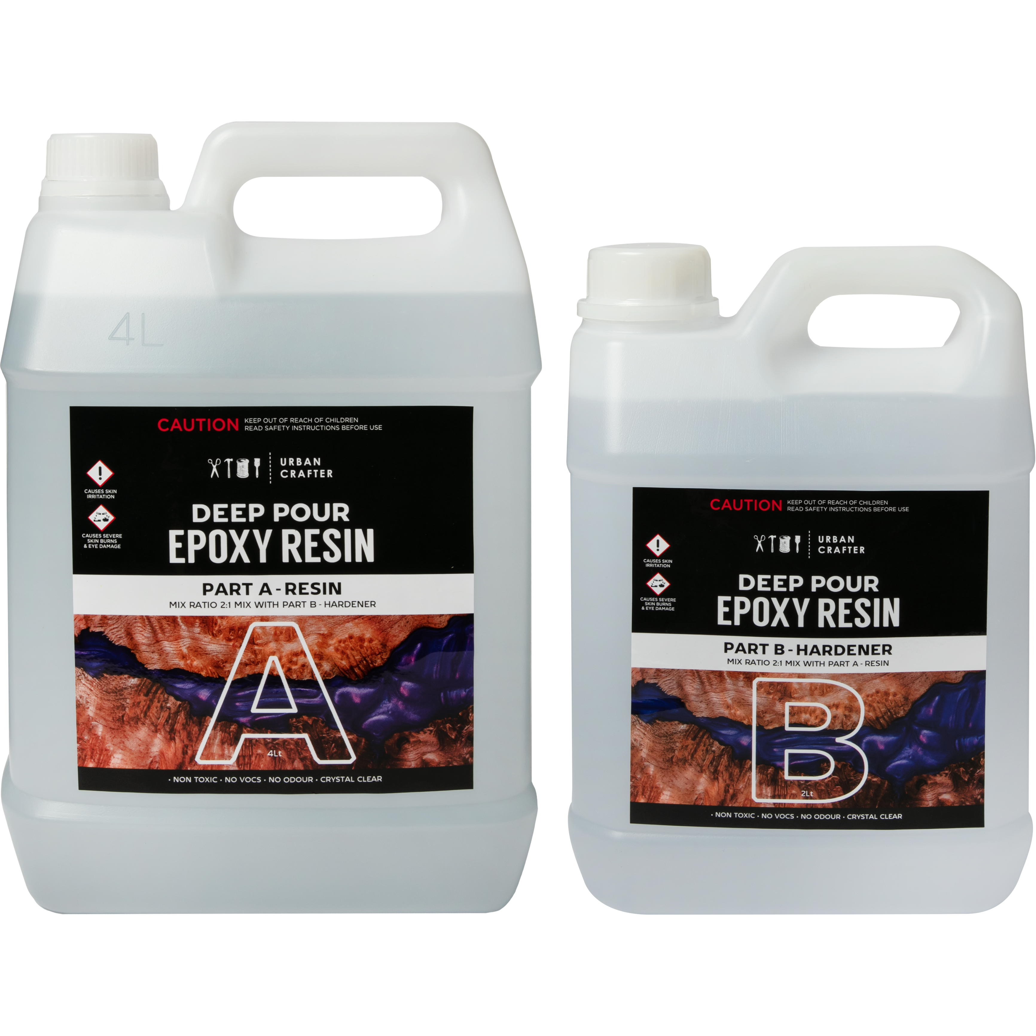 Find a wide range of Urban Crafter Deep Pour Epoxy Resin Kit 2:1, 6Lt (4Lt  + 2Lt) Urban Crafter items at affordable cost